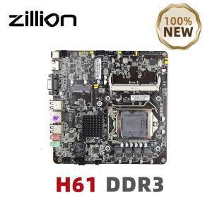 Zillion H61 미니 ITX 마더보드, LGA 1155, DDR3 지지대, 인텔 코어 i3, i5, i7, 펜티엄 셀러론 CPU, 게임