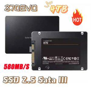 내장 데스크탑용 컴퓨터 SSD 4TB EVO, 드라이브 노트북 하드 디스크, 870 신제품 스테이트 III 솔리드 Sata