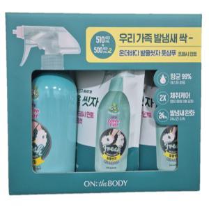 온더바디 발을씻자 풋샴푸 프레시민트 510ml+리필500ml X 2개