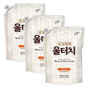 피죤 울터치 프리미엄 중성세제 리필 1300ml X 3개