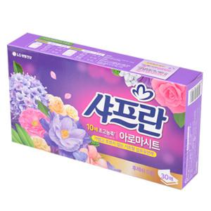LG생활건강 샤프란 시트형 섬유유연제 후레쉬드림30매