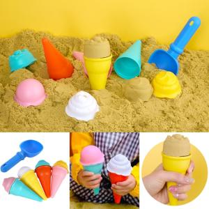 캐스비 모래 찍기 틀 콘 아이스크림 스쿱 세트 모형 툴 놀이 도구 디저트 간식 음식 스쿠프 셋트