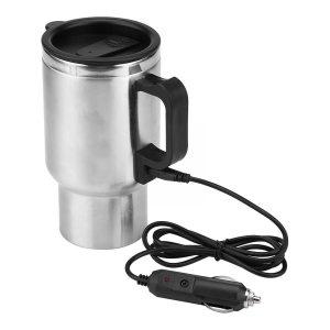 차량용 커피 포트 휴대용 전기 자동차 가열 컵 USB 온수기 병 음료 머그잔 여행 히터 가제트 500ML 12V