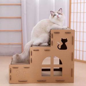 고양이 종이 계단 상자 골판지 숨숨집 하우스 스크래처 놀이터