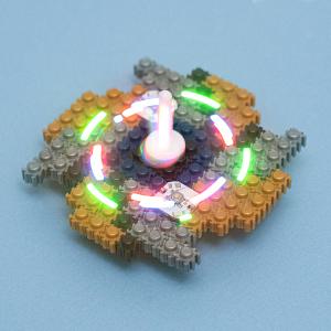 디폼 블럭 LED 팽이 만들기 키트 불빛  팽이놀이 블록 조립 어린이 게임