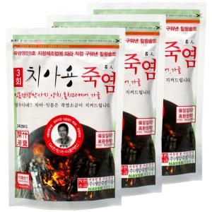 3회 치아용죽염 250g 3개 양치용 잇몸 가글 죽염 소금