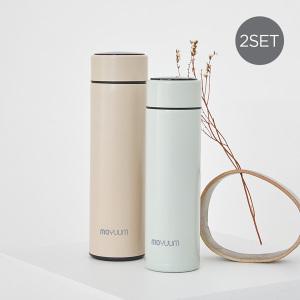 [모윰] 보온보냉 텀블러 LED 온도표시 스마트 분유보온병 2종세트(350ml+500ml)