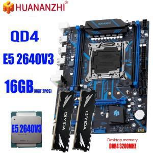 미니 PC HUANANZHI X99 마더보드 LGA2011-3 세트, E5 2640 V3 DDR4 16G (8 gbx2) 3200MHZ NVME M.2 USB3.0
