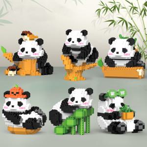 팬더 블럭 6종 색상 랜덤 미니 나노 사각 판다 블록 재미있는 놀이 연말 선물 초등학생 귀여운 생일선물