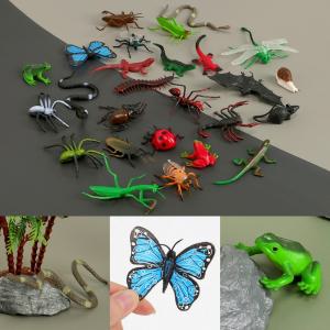 캐스B 곤충 피규어 파충류 동물 미니 어쳐 어처 인형 세트 26종 개구리 뱀 나비 거미 모형 장난감