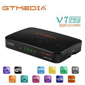위성 안테나 수신기 GTMEDIA V7 프로 DVB-S2 S2X T2 셋톱 박스 TV 업그레이드 CA 카드 슬롯 USB WiFi 지원