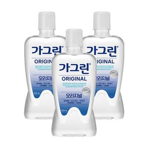 가그린 구강청결제, 오리지널, 820ml, 3개