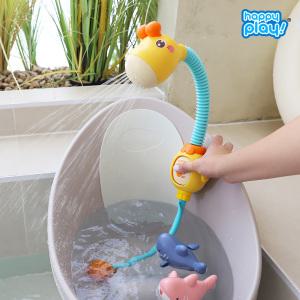 해피플레이 아기 유아용품 푸쉬푸쉬 기린 샤워기 물놀이장난감