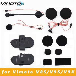 블루투스 헬멧 일체형 Vimoto V8S V9S V9X 호환 헤드셋 베이스 하드 소프트 마이크 키트 부품 파츠