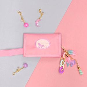 1300K 패션아울렛 [클리어런스] 라템 무지개 유니콘 키링+유니콘 밸크로 지갑 (핑크)