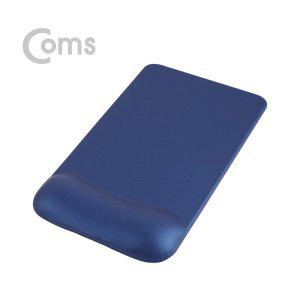 Coms 마우스 패드 (손목보호형) LONG 사각형 파랑