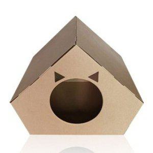 고양이 종이 하우스 오각형 1P 골판지 박스 숨숨집
