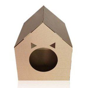 고양이 종이 하우스 사각형 1P 골판지 박스 숨숨집