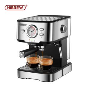 HiBREW-커피 머신 Cafetera 20 바 에스프레소 inox 반자동 카푸치노 온수 스팀 온도 디스플레이 H5, 에스프레소 커피 머신