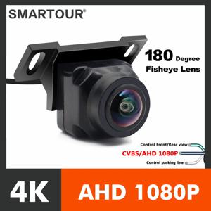 SMARTOUR-AHD 1080P CCD CVBS 180 도 어안 렌즈 자동차 전면/후면 보기 카메라, 스타라이트 야간 투시경, 차량 리버스 카메라