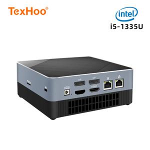 TexHoo 미니 PC 컴퓨터 게임용 AMD Ryzen7 7840HS R5 5500U 인텔 코어 i7 1165G7 i5 1335U CPU, 윈도우 11 프로 NUC 오피스 DDR5 NVMe