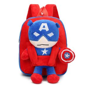 마블 브랜드 만화 캡틴 아메리카 어린이 배낭 가방 귀여운 여행 패션 핸드백 유치원 장난감 패키지 선물
