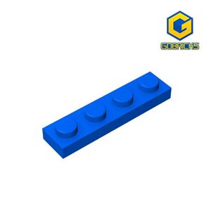 Gobricks 10PCS MOC 벽돌 부품 플레이트 3710 1x4 호환 빌딩 블록에 대한 입자 조립 DIY 벽돌 교육 완구