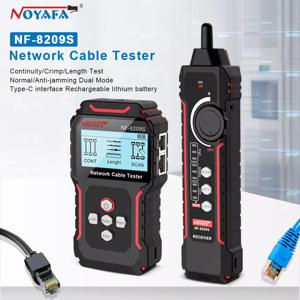 NOYAFA NF-8209S 네트워크 케이블 추적기, Lan 측정 테스터, 네트워크 도구, LCD 디스플레이, 길이 측정 와이어 맵 테스터, 케이블 추적기