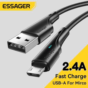 Essager 마이크로 USB 고속 충전 데이터 케이블, 샤오미 리얼미 레드미 노트 삼성 휴대폰 충전기 코드, 마이크로 USB 와이어