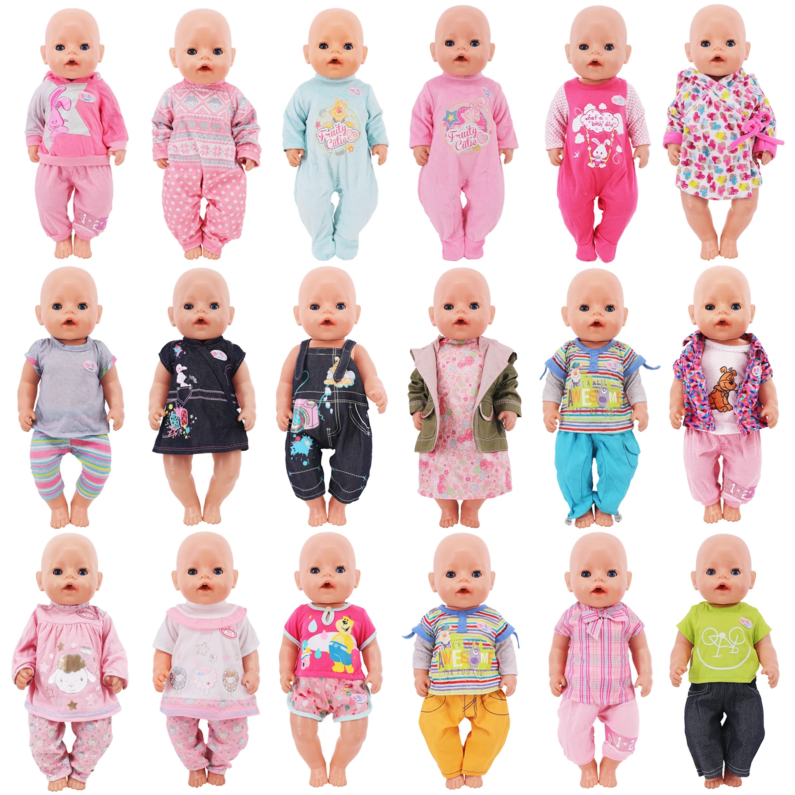 태어난 아기용 인형 옷 액세서리, 18 인치 미국 인형, 소녀 장난감 선물, 우리 세대 Nenuco, 43 cm