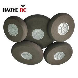 Haoye 고품질 비행기 바퀴 직경 25mm, 30mm, 40mm, 50mm, 60mm, 70mm, 80mm, 90mm, 100mm, 110mm RC 모델, 스폰지 휠, 타이어 랜딩 기어, 로트 당 2 개