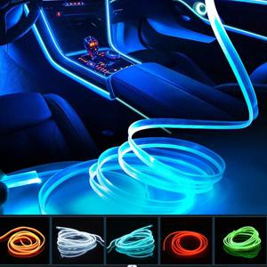 자동차 인테리어 장식 램프 스트립 분위기 램프, 차가운 빛 장식 대시 보드 콘솔, 자동 LED 주변 조명, 1 m, 2 m, 3 m, 4 m, 5m