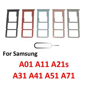 SIM 카드 트레이 슬롯, 삼성 갤럭시 A01, A11, A21s, A31, A41, A51, A71, 4G, 5G 휴대폰용, SIM 마이크로 SD 카드 칩 서랍 거치대