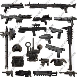 군사 트루퍼 포스 뱅가드 총 무기 EC-17, 홀드 아웃 블래스터 스타 빌딩 블록, 전쟁 장난감 피규어 MOC 브릭