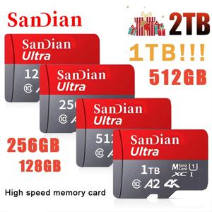 휴대폰용 정품 SD 카드, 마이크로 TF SD 메모리 카드, 고속 클래스 10 A2 메모리 카드, 비디오 카드, 1TB, 2TB, 128GB, 256GB, 512GB