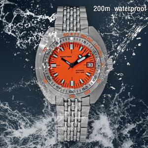 탑 브랜드 다이버 시계 남성 SUB300T 자동 기계식 사파이어 축광 날짜 200m 회전 팔찌 Seestern Wristwatch Retro V2