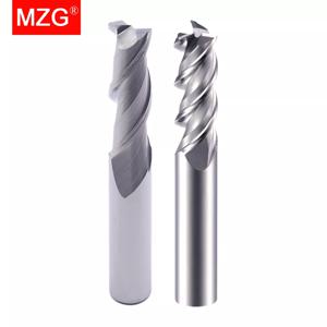 MZG 비철 알루미늄 구리 목재 밀링 커터, 합금 카바이드 도구, 텅스텐 스틸 CNC 선반 엔드 밀, 2 플루트, 3 플루트