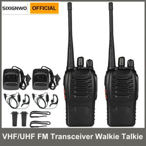 UHF 무선 복사 주파수 워키토키, 저렴한 장거리 양방향 라디오, VHF FM 송수신기, 사냥 호텔용, 400-470MHz, 5W, 2PCs