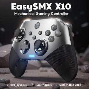 EasySMX X10 무선 게임 컨트롤러, PC용 기계식 게임패드, 스위치, 전화, 스마트 TV, 홀 이펙트, 3D 아날로그 스틱 트리거