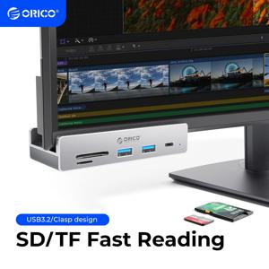 전원 커넥터, 10Gbps 프로토콜, 고속 전송, SD, TF 카드, 빠른 읽기 기능을 갖춘 ORICO-USB 3.2 허브 6포트 확장기