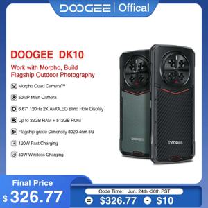 DOOGEE DK 10 5G 디멘시티 8020 모포 쿼드 카메라, 50MP 견고한 휴대폰, 6.67 인치, 120Hz, 2.5K AMOLED, 120W, 32 GB + 512 GB, 월드 프리미어