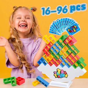 테트라 타워 퍼즐 보드 게임 밸런스, 어린이 빌딩 블록 장난감, 3D 퍼즐 블록, DIY 조립 러시아어 퍼즐, 48