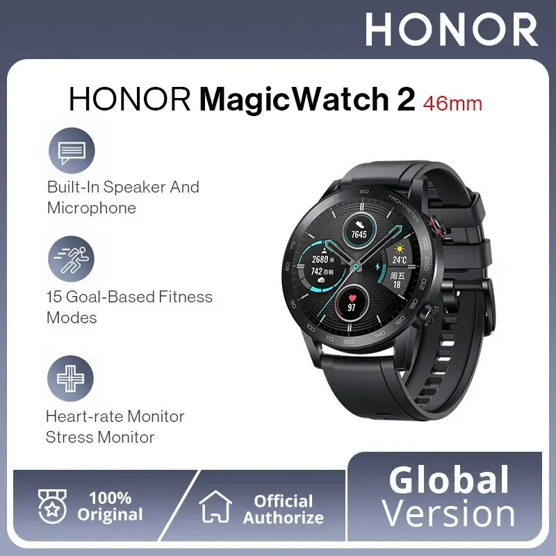 Honor Magic Watch 2 지능형 스포츠 블루투스 통화, 음악 심장, NFC, 심박수, 혈액 산소, 수면 모니터링, 46mm