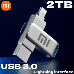 샤오미 라이트닝 펜 드라이브, USB 3.0 OTG USB 플래시 드라이브, 아이폰 아이패드 안드로이드 1TB 펜드라이브, PC용 3 in 1 메모리 스틱, 2TB