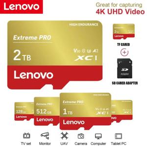 레노버 SD 메모리 카드, 초고속 전송 마이크로 TF SD 카드, 휴대폰 PC용, 2TB, 1TB, 512GB, 256GB, 128GB