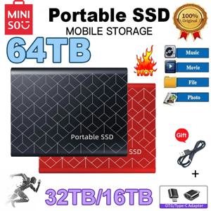 MINISO 휴대용 외장 하드 드라이브, 고속 모바일 하드 디스크, 노트북용 미니 스토리지 하드 드라이브, C타입 USB 3.1, 1TB SSD, 2TB