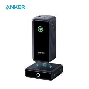 Anker 프라임 보조배터리 휴대용 충전기, 스마트 디지털 디스플레이, 3 포트, 100W 충전 베이스, 200W, 20,000mAh