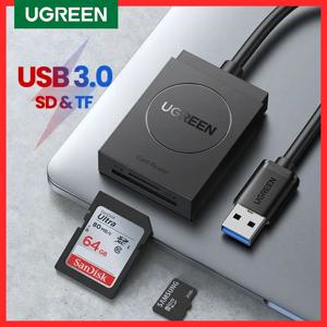 UGREEN-USB 3.0 카드 리더기, SD 마이크로 SD TF 카드 어댑터 노트북 OTG 마이크로 USB 멀티 카드 리더기 USB 3.0 메모리 카드 어댑터