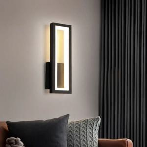 모던 미니멀리스트 벽 램프, 거실 침실 침대 옆, 17w Ac96v-260v LED 스콘스, 블랙 화이트 라이트, 통로 장식