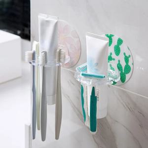 플라스틱 칫솔 홀더 치약 보관 랙, 면도기 칫솔 디스펜서, 욕실 보관 랙, 욕실 액세서리 도구, 1PC